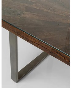 Conley stôl sivý/hnedý 180x90 cm