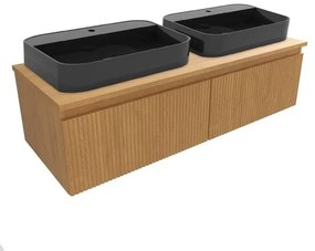 Kúpeľňová skrinka s umývadlom SAT Evolution 118x30x44,8 cm dub medový mat SATEVO120DMDUB, 1 ks