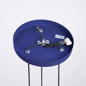 Tmavomodré závesné svietidlo so skleneným tienidlom ø 25 cm Orbital – Sollux