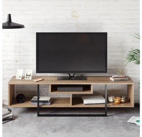 TV stolík/skrinka Aslana 150 (orech + čierna) . Vlastná spoľahlivá doprava až k Vám domov. 1101384