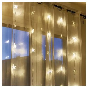 LED vianočný záves Hviezdy, 120x90 cm