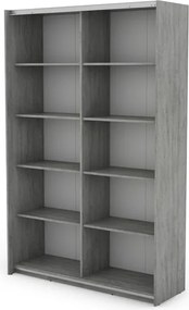 Šatníková skriňa Carlos 125/43 2D, šedý betón, 125 cm