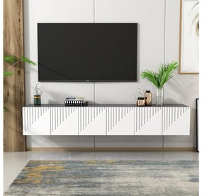 TV stolík/skrinka Kebati 3 (biela + antracit) . Vlastná spoľahlivá doprava až k Vám domov. 1095370