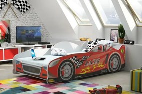 Interbeds CARS Detská jednolôžková posteľ 160x80 športové + matrac
