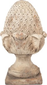 Béžová antik dekorácia šiška na podstavci - 27*27*45 cm