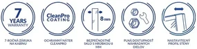 Cersanit Mille, sprchová zástena typu Walk-In 90x200 cm, 8mm číre sklo, chrómový profil, SS161-006
