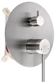 Rea Foss, podomietková sprchová súprava + inštalačný systém BOX, brúsená oceľ, REA-P5969