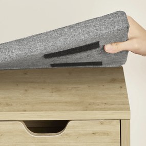 Botník s lavicou so sivým sedákom a zásuvkou TAYLOR ARTISAN 104x30x48 cm, biely