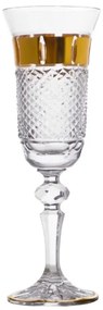 Bohemia Crystal Ručne brúsené poháre na šampanské 150 ml (sada 6 kusov