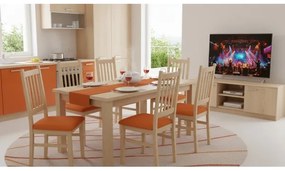 Jedálenská stolička SIMON dub/oranžová