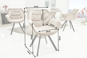 Stolička The Dutch Comfort velvet greige