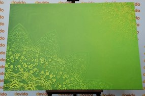 Obraz moderné prvky Mandaly v odtieňoch zelenej