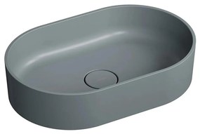 OMNIRES OVOUNAG - Umyvadlo OVO 55x36 cm dolomit matná popelavá šedá