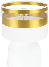 Stolná lampa Intense Gold, 1x textilné tienidlo (výber zo 6 farieb), (výber z 3 farieb konštrukcie)