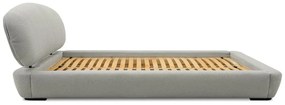 Svetlosivá čalúnená dvojlôžková posteľ s roštom 160x200 cm Odette – Scandic