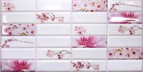 Obkladové panely 3D PVC rozmer 955 x 480 mm kvety sakury