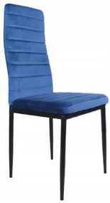 TRENDIE Jedálenská stolička Chicago zamatová modrá
