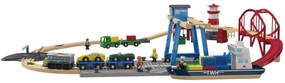 Playtive Drevená železničná súprava, 63-dielna  (100356666)