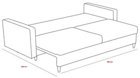 Svetlohnedá rozkladacia pohovka 210 cm Eva – Balcab Home