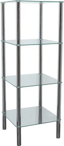 XXXLutz REGÁL, číra, oceľ, 39/107/39 cm - Regály - 001931007402