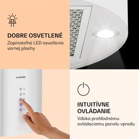 Klarstein Barella, digestor, 38 cm, 518 m³/h, LED, biely