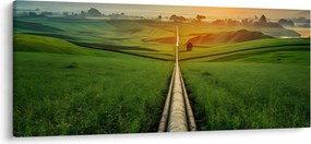 Obraz - Východ slnka nad údolím (120x50 cm)