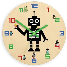 Detské nástenné hodiny Ami Robot 30 cm viacfarebné