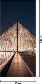 Fototapeta na dvere - Louvre v noci (95x205cm)