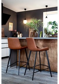 Svetlohnedá barová stolička z imitácie kože DAN-FORM Denmark Hype