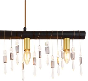 Globo 15532-5HB - Závesný luster na lanku KIRA 5xE14/40W/230V čierny