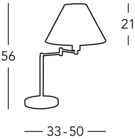 Kolarz 264.71.6 - Stolná lampa HILTON 1xE27/60W/230V