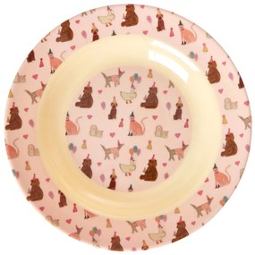 rice Melamínový hlboký tanier Party Animal Pink 20 cm