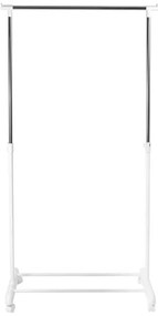 Vešiakový stojan ALIK na kolieskach biely