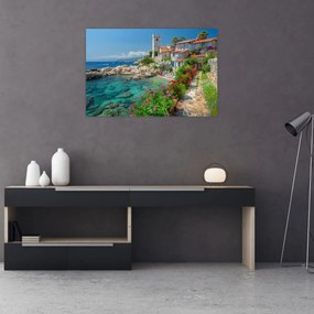 Obraz - Malebné pobrežie dediny (90x60 cm)