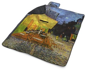 Sablio Plážová deka Terasa kaviarne v noci - Vincent van Gogh: 200x140 cm