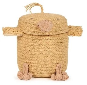 Žltý látkový detský kôš na hračky ø 13x15 cm Mini Charlie the Chicken – Lorena Canals