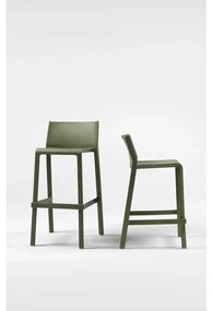 TRILL STOOL MINI záhradná barová stolička bez podrúčok grigio