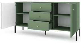 Komoda LUE zelená/čierna