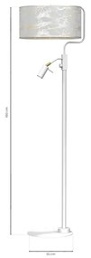 Stojacia lampa SENSO 1xE27/40W/230V + 1xGU10/7W biela