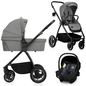 Lionelo - Kombinovaný kočík 3v1 MERIL Grey Stone