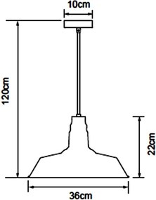 Aigostar - LED luster na lanku 1xE27/60W/230V pr. 36 cm čierna
