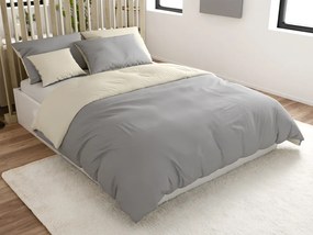 Bavlnené obliečky MONOCHROMATIC krémovo-sivé Rozmer obliečky: 70 x 90 cm | 140 x 200 cm