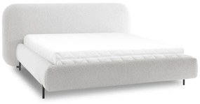 Béžová čalúnená dvojlôžková posteľ s úložným priestorom s roštom 180x200 cm Pointt – ELTAP