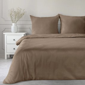 SATÉNOVÉ OBLIEČKY VERA 140X200 CM, 1 KS 70X80 CM HNEDÉ