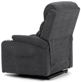 Autronic BONTEC Polohovacie kreslo, elektrické káblové ovládanie, šedá, látka, TV-S8348 GREY2 Farba: Šedá