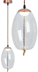 Toolight Toolight, LED stropné sklenené svietidlo APP442-CP, OSW-00573