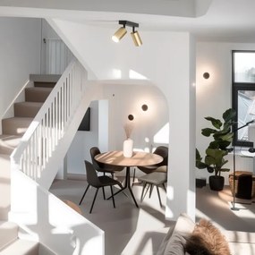 Brilagi - LED stmievateľné bodové svietidlo SELE GOLDEN 2xGU10/6,5W/230V čierna/zlatá