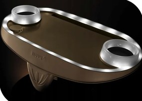 LED polička na nápoje do vírivky, bazénu s priestorom na tablet