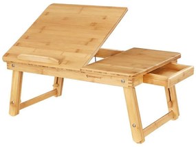 Polohovateľný stolík na počítač do postele LAT hnedý