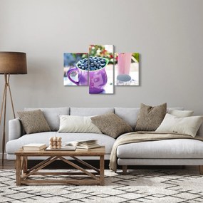 Obraz - čučoriedky v hrnčeku (90x60 cm)
